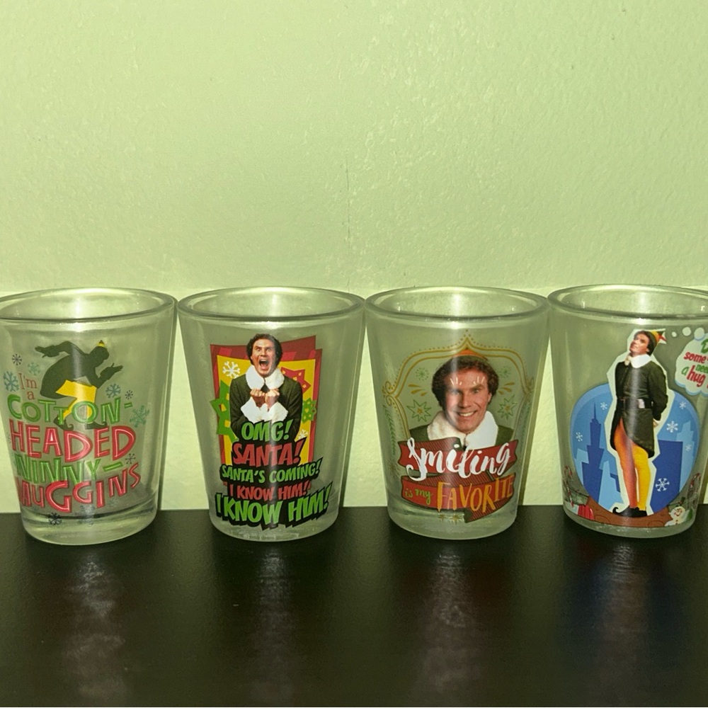 Elf Movie Themed Shot Glass Set